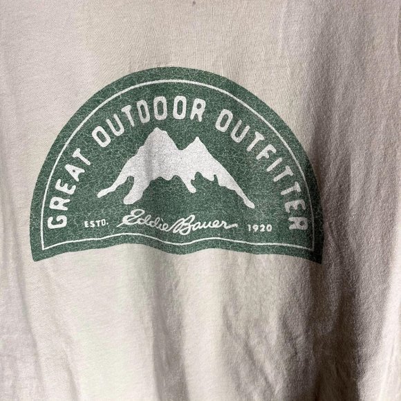 Eddie Bauer Men's Size Large Grey Short Sleeve Graphic T-Shirt Great Outdoor - Picture 3 of 4